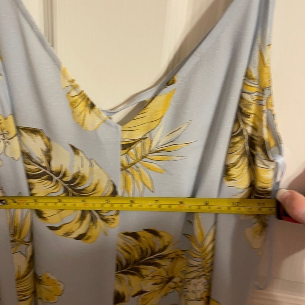 Mad For Love Blue with leaves Jumpsuit New - Picture 9 of 16